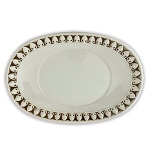 Lefton White Oval Platter, Tureen plate Made in Japan Vintage